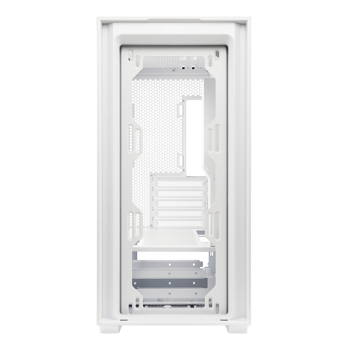 GABINETE ASUS (A21 ASUS CASE/WHT) BLANCO, VIDRIO TEMPLADO Y MALLA,SOPORTA BTF, MT, S/FUENT