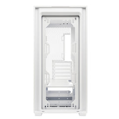 GABINETE ASUS (A21 ASUS CASE/WHT) BLANCO, VIDRIO TEMPLADO Y MALLA,SOPORTA BTF, MT, S/FUENT