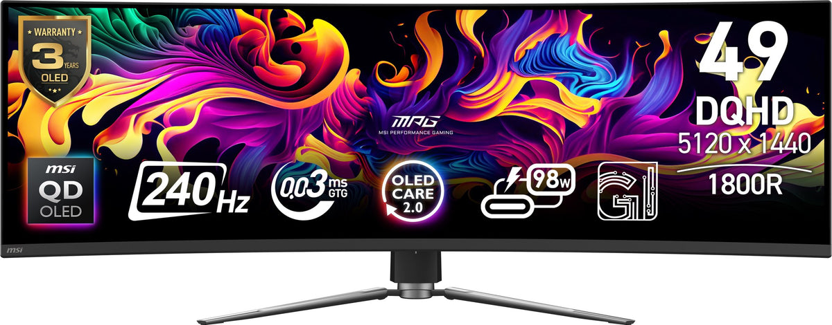 MONITOR LED MSI 49" (MPG 491CQPX QD-OLED) 5120X14