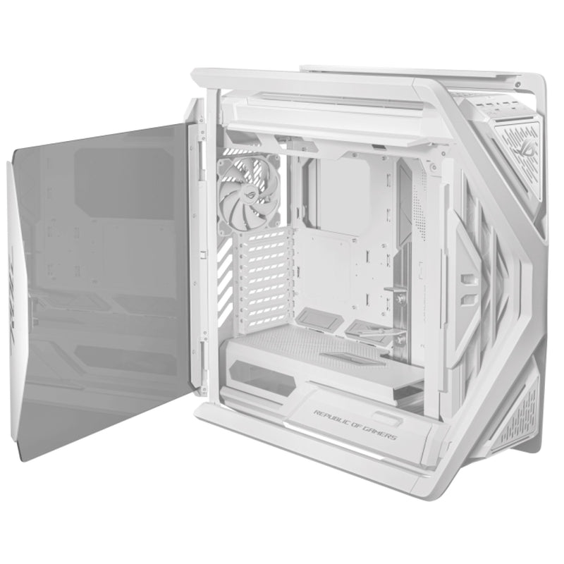 GABINETE ASUS (GR701 ROG HYPERION WHITE EDITION) BLANCO, MEDIA TORRE,MALLA,S/FUENTE