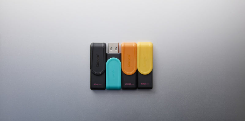 MEMORIA USB KINGSTON (DTXS/128GB) 128GB DATA TRAVELER EXODIA S, PLASTICA, NEGRO/TURQUESA U