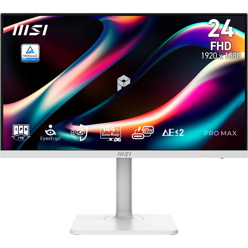 MONITOR LED MSI 24" (PRO MAX 241PHW E14) 1920X1080, PLANO, 144HZ, 1MS, 1HDMI,1DP,1TYPE C,