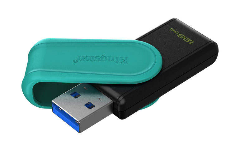 MEMORIA USB KINGSTON (DTXS/128GB) 128GB DATA TRAVELER EXODIA S, PLASTICA, NEGRO/TURQUESA U