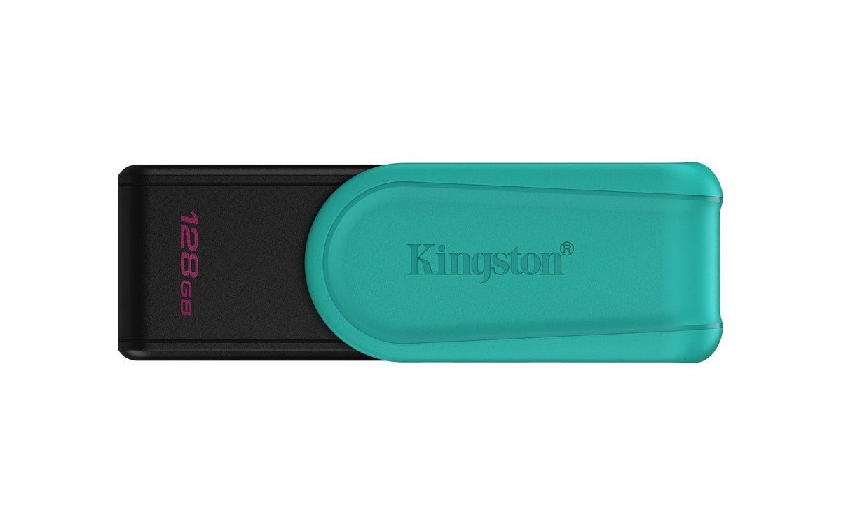 MEMORIA USB KINGSTON (DTXS/128GB) 128GB DATA TRAVELER EXODIA S, PLASTICA, NEGRO/TURQUESA U